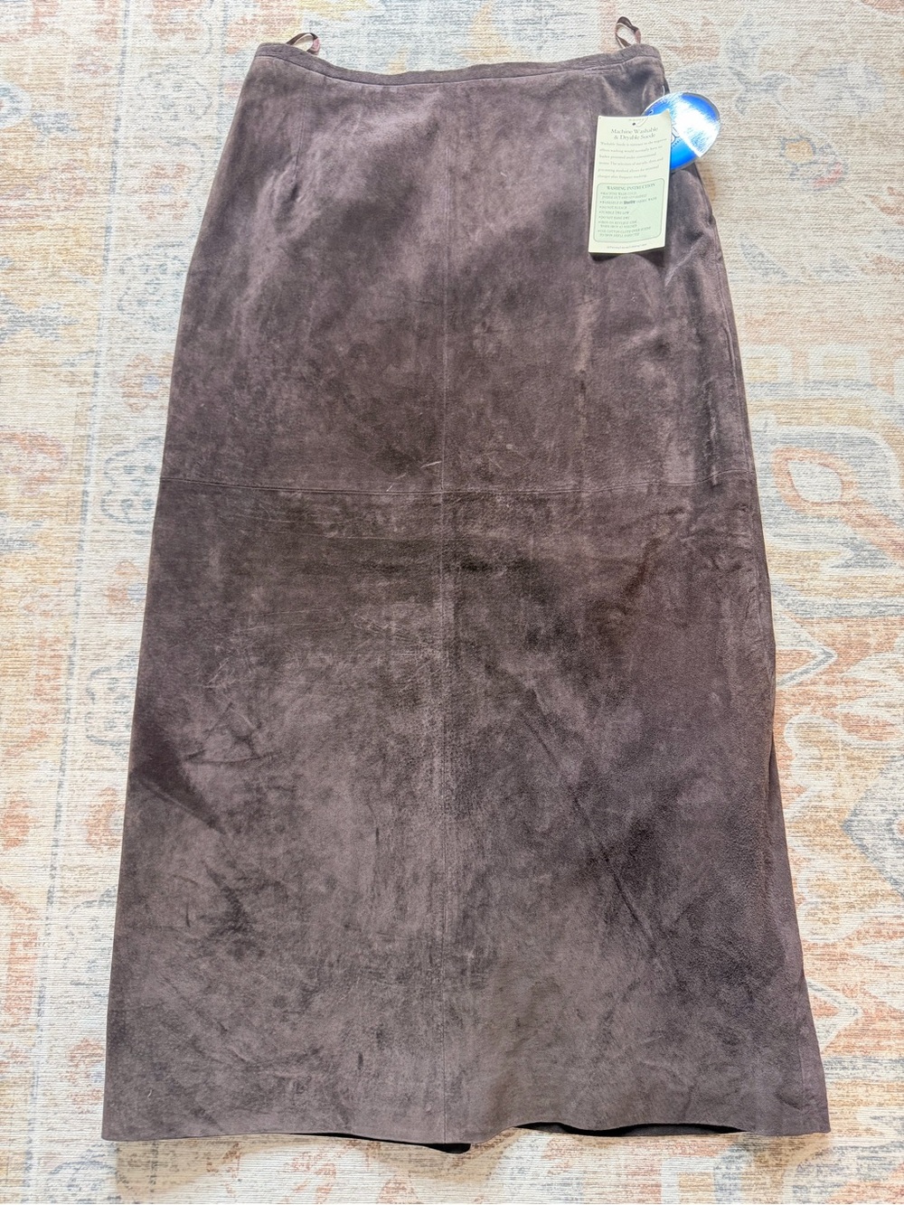 St. John's Bay Chocolate Brown Suede Midi Skirt